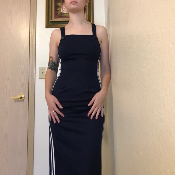 Vintage Dresses & Skirts - Navy blue street wear athletic dress overall